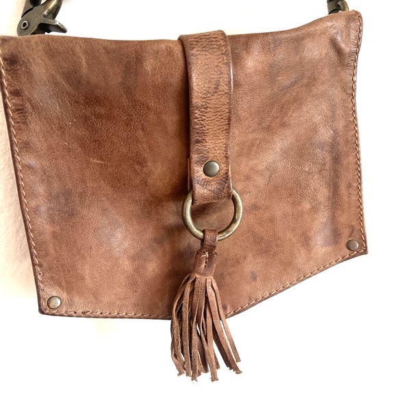 ALTERNATIVE Brown Leather/Suede Crossbody Bag - Picture 3 of 7